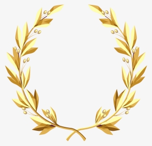 Gold Wreath, Monogram Wreath, Laurel Wreath, Flower - Transparent Laurel Wreath Png