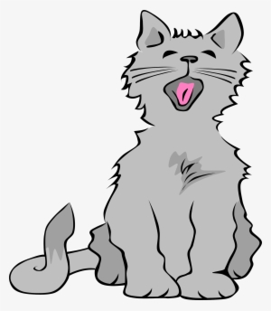 Kitten Yawning Big Image Png - Cat Clip Art Transparent Background
