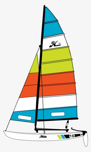 Bag Clip Sailing - Hobie Cat Sailboat Vector
