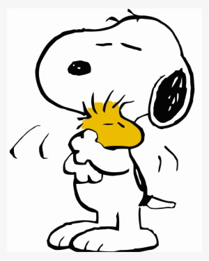 Clip Black And White Library A Simple Hug Can Be So - Snoopy Png