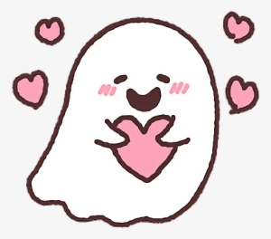 Ghost Hug Heart Kawaii Pink Happy - Png Ghost