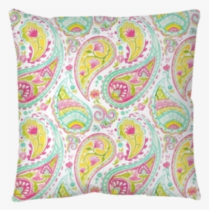 Watercolor Native Indian Pattern Throw Pillow • Pixers® - Watercolor Painting