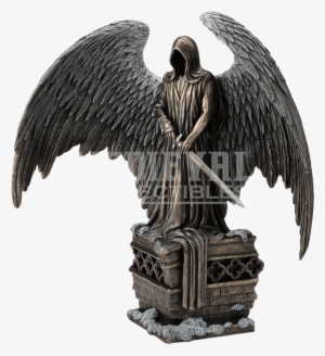 Bronze Guardian Angel By L - Guardian Angel With Sword Statue