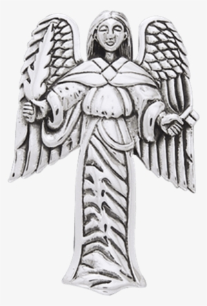 White Bronze Guardian Angel Uriel Pendant - Uriel Transparent PNG - 555x555  - Free Download on NicePNG