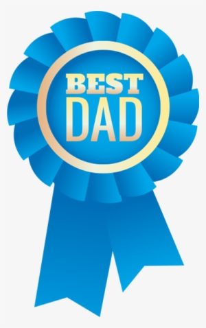 Best Dad Badge Wall Sticker - County Fair Blue Ribbon
