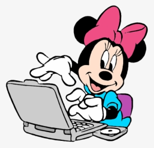 Minnie-laptop - Minnie Mouse Computer Coloring Pages