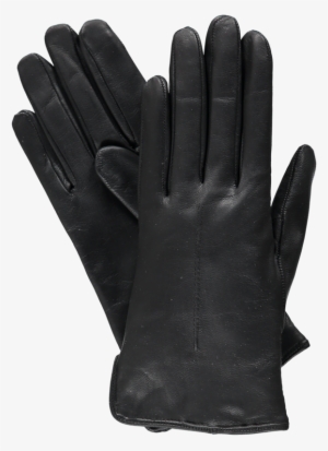 Women's Black Leather Gloves - Women Leather Gloves Front