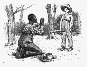 Adventures Of Huckleberry Finn 1885-p67 - Huckleberry Finn 1885 Njim And The Ghost Drawing By