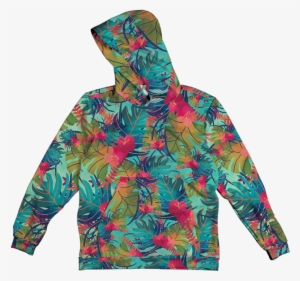 Tropical Leaves 100% Polyester Hoodie - Tropical Dot Grid Journal: Volume 7 (barcelona)