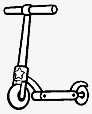 Children's Scooter Coloring Page - Scooter Coloring
