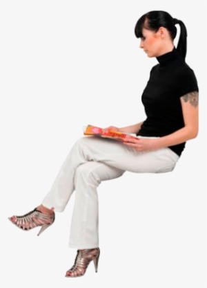 Cutout Woman Sitting People Cutout, Cut Out People, - People Sitting Side Png