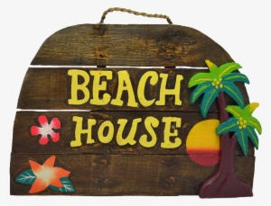 Wood Sign 16x12" - 'beach House'
