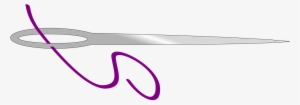 Download For Free Sewing Needle Png In High Resolution - Needle And Purple Thread Png