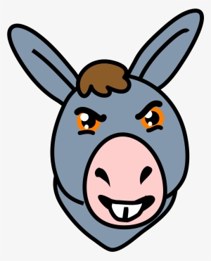 Open - Donkey Face Clipart