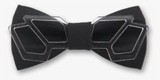 Shadow In Black Transparent Bow Tie - Buckle