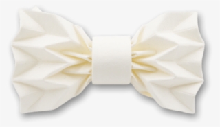 Origami In Ivory White Bow Tie - Satin
