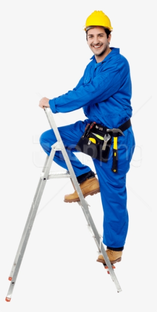Free Png Architects At Work Png Images Transparent - Worker In Ladder Png