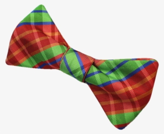 Green And Red Plaid Bow Tie - Tartan