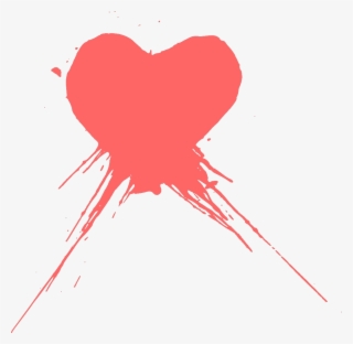 Ftestickers Heart Grunge Paint Drops Splash Stamp Heart - Portable Network Graphics
