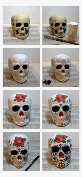 Sugar Skull Halloween Makeup - Decorar Una Calavera De Unicel