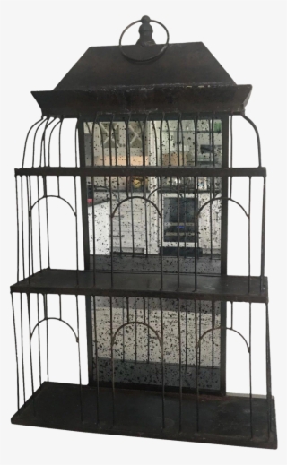 Small Mirrored Wall Shelf Floating - Cage