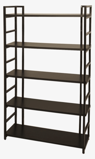5-shelf Black Vintage Industrial Style Bookcase - Shelf