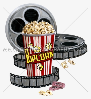 Image Transparent Stock Popcorn And Movie Clipart - Cartoon