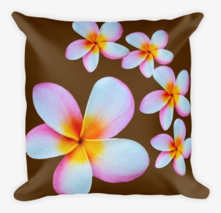 18 X 18 Inch Plumeria Flowers Designer Pillow - Throw Pillow