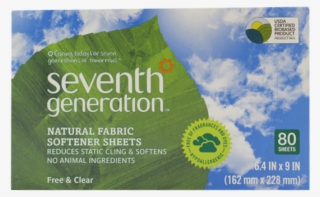 Seventh Generation, Toallitas Para Secadora De Ropa - Fabric Softener