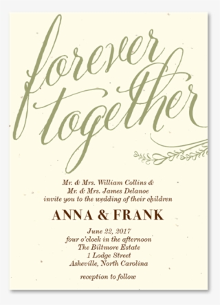 Forever Together Gorgeous Wedding Invitations - Diana In Cursive