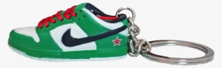 Nike Sb Green Black Red "heinken" Dunk Low 3d Keychain - Nike