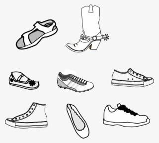 Eight Shoe Outlines Clip Art At Clipart Library - Shoe Outline Clip Art