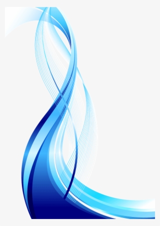 Ornament Curve Gradation Smooth Striped Lines Clipart - Blue Color Background Png