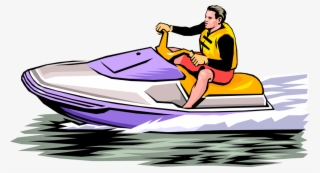 Vector Illustration Of Personal Watercraft Personal - Jet Ski Vector Png