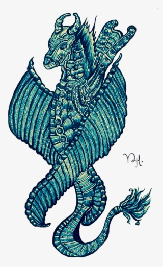Tattoo Art Seahorse Pattern Aqua Illustration Graphics - Illustration