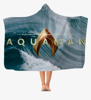Aquaman Logo Ocean Scene Premium Hooded Blankets - Aesthetic Ocean Waves Water Iphone