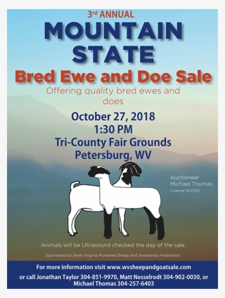 2018 Mountain State Bred Ewe And Doe Sale - Poster