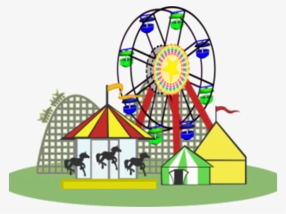 Ferris Wheel Clipart Transparent Background - Carnival Clipart Black And White