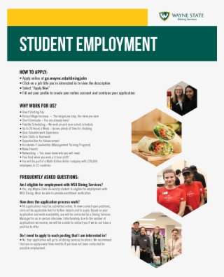 Student Employment Handout