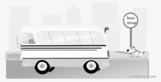Clipart Black And White Bus Stop Clipart - Bus