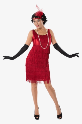 Adult 20s Red Flapper Costume - Vestidos De Fiesta 1920