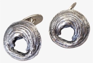 Nils Westerback Sterling Silver Modernist Swirl Cufflinks - Earrings