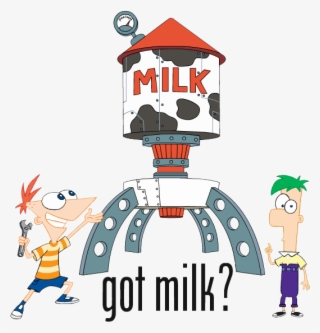 Phineas & Ferb Group Clipart - Phineas And Ferb Got Milk