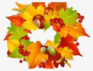 Fall Wreaths Cliparts - Autumn Leaves Wreath Clipart