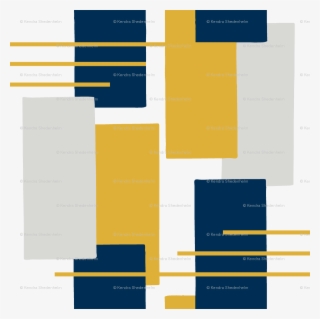 Rectangles In Blue, Gray And Yellow Fabric - Architecture