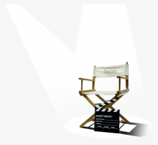 directors chair with spotlight - video editing