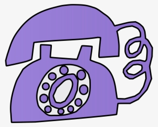 Purple Phone - Purple Telephone Clipart