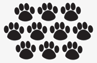 Tcr4277 Black Paw Prints Accents Image - Red Paw Prints