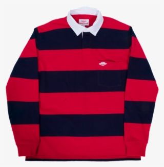 Battenwear Pocket Rugby Shirt, Navy / Dark Red - Sweater