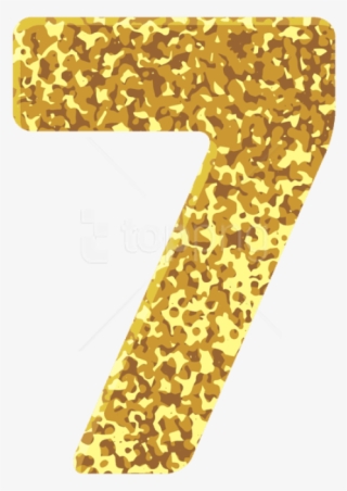 Free Png Download Gold Style Number Seven Clipart Png - Number